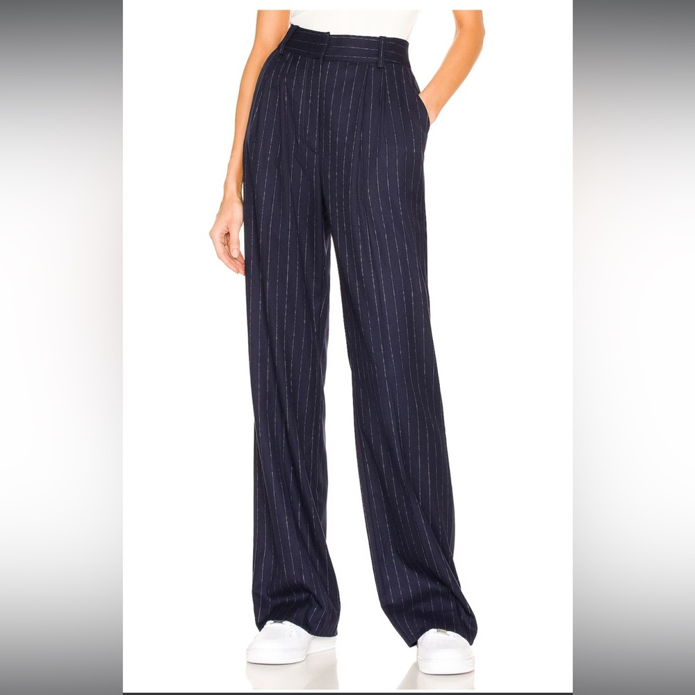 Favorite Daughter The Favorite Pant in Navy Pinstripe